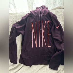 Nike burgundy athletics hoodie